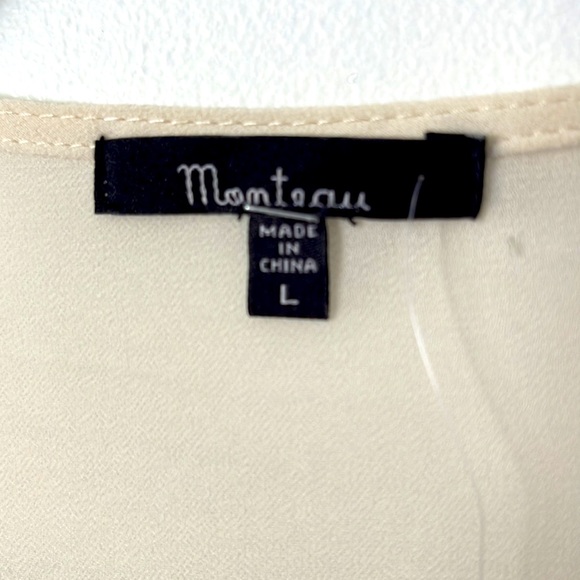 MONTEAU | Women’s Flowy Cream Top Size L - Picture 5 of 6